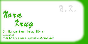 nora krug business card